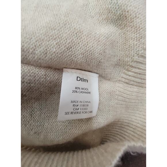 Dtlm Hearts Sweater Womens SZ Small 100% Cashmere Crewneck Relaxed - Picture 10 of 10
